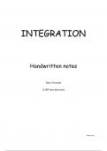 Integration Handwritten basic+important formulas and shortcuts.