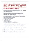 MDARD Commercial Pesticide Applicator  Exam 2024 Aquatic Pest Management  MDARD Exam Update Latest 2024 Questions  and Correct Answers Rated A+ 