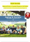 TEST BANK Aging and Society A Canadian Perspectives 9th Edition by Mark Novak, Herbert C. Northcott, Karen Kobayashi