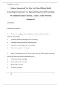 Solution Manual and Test Bank for Clinical Mental Health Counseling in Community and Agency Settings (Merrill Counseling) 5th Edition by Samuel Gladding (Author), Debbie Newsome (Author) A+