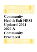 Community Health Exit HESI Updated-2021-2022 & Community Proctored