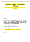 NURS 6521 Midterm Exam (Complete Solution)