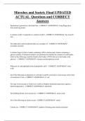 Microbes and Society Final UPDATED  ACTUAL Questions and CORRECT  Answers