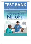 TEST BANK FOR Fundamentals of Nursing: The Art and Science of Person-Centered Care 10th North American Edition by Carol R. Taylor, Pamela B Lynn & Jennifer L Bartlett , ISBN: 9781975168155 Chapter 1-47|All Chapters with Answers and Rationales| Guide A+