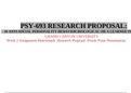 PSY 693 RESEARCH PROPOSAL:  IS ANTI-SOCIAL PERSONALITY BEHAVIOR BIOLOGICAL OR A LEARNED TRAIT?  GRAND CANYON UNIVERSITY Week 3 Assignment Benchmark -Research Proposal -Power Point Presentation.