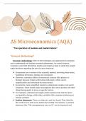 AS Microeconomics AQA revision notes + Diagrams (Individuals,Firms,Markets and Market failure)