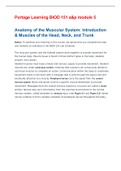 Portage Learning BIOD 151 a&p module 5  Anatomy of the Muscular System: Introduction & Muscles of the Head, Neck, and Trunk Notice: To optimize your learning in this course, we advise that you complete the labs and modules as indicated in the BIOD 151 Lab