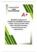 MAC2601 Assignment 5 (COMPLETE ANSWERS) Semester 2 2024 - DUE 11 October 2024; 100% TRUSTED Complete, trusted solutions and explanations. 