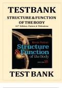 Test Bank for Structure & Function of the Body 16th Edition Kevin T. Patton & Gary A. Thibodeau -guaranteed pass- A+