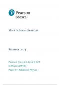 Pearson Edexcel A Level 3 GCE  In Physics (9PH0)  Paper 01 Advanced Physics I  mark scheme  june 2024