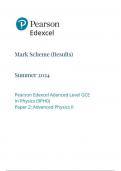 Pearson Edexcel Adanced Level GCE  In Physics (9PH0)  Paper 2 Advanced Physics II  mark scheme  June 2024