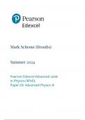 Pearson Edexcel Advanced Level  In Physics (9PH0)  Paper 03 Advanced Physics III  mark scheme June 2024