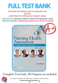 Test Bank For Nursing Health Assessment 3rd Edition A Best Practice Approach by Sharon Jensen 9781496349170 Chapter 1-30 Complete Guide .