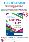 Nursing Today 10th Edition Transition and Trends BY JoAnn Zerwekh; Ashley Zerwekh Garneau 9780323642088 Chapter 1-26 Complete Guide .