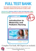 Test Bank For Introduction to Maternity and Pediatric Nursing 8th Edition by Gloria Leifer 9780323483971 Chapter 1-34 Complete Guide .