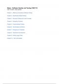 Overview Software Quality & Testing (SQT) (Notes + Exam Questions)