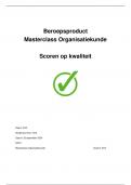 Eindopdracht Masterclass Organisatiekunde (nieuwe stijl!) - eindcijfer 7,0! - inclusief feedback NCOI