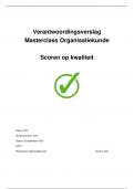 Verantwoordingsverslag Masterclass Organisatiekunde (nieuwe stijl!) - eindcijfer 7,0! - inclusief feedback NCOI