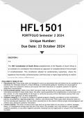 HFL1501 Assignment 6 (ANSWERS) Semester 2 2024 - DISTINCTION GUARANTEED