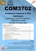 COM3702 Assignment 3 PORTFOLIO (COMPLETE ANSWERS) Semester 2 2024 - DUE 21 October 2024