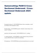 Samenvatting: Pb0812 Cross-Sectioneel Onderzoek / Cross-Sectioneel Onderzoek 2024 update