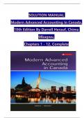 SOLUTION MANUAL Modern Advanced Accounting In Canada, 10th Edition By Darrell Herauf, Chima Mbagwu, Chapters 1 - 12, Complete