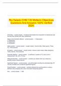 Rio Salado CHM 130 Midterm Objectives Questions And Answers 100% Verified 2024.