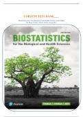 COPLETE TEST BANK____  Biostatistics For The Biological And Health Sciences 2nd Edition By Marc Triola , Mario Triola , Jason Roy 