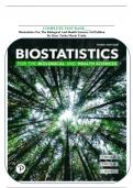 COMPLETE TEST BANK___ Biostatistics For The Biological And Health Sciences 3rd Edition By Marc Triola Mario Triola 