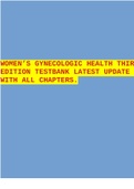 WOMEN’S GYNECOLOGIC HEALTH THIRDEDITION TESTBANK LATEST UPDATE WITH ALL CHAPTERS.