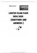 LSK3701 EXAM PACK 2024/2025  {QUESTIONS AND ANSWERS }