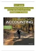 Test Bank for Financial Accounting Tools For Business Decision Making 10th Edition by Paul D. Kimmel,  All Chapters 1 -13, Complete ISBN: 97811191089