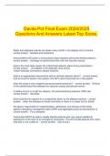 Davita Pct Final Exam 2024/2025 Questions And Answers Latest Top Score.