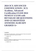 2024 3CX ADVANCED CERTIFICATION / 3CX Academy, Advanced Certification EXAM 2024 NEWEST EXAM with DETAILED 100 QUESTIONS AND GUARANTEED ANSWERS ALREADY GRADED A+