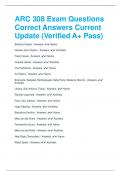 ARC 308 Exam Questions Correct Answers Current Update (Verified A+ Pass)