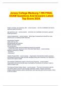  Jersey College Medsurg 1 RN FINAL EXAM Questions And Answers Latest Top Score 2024.