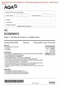 Actual 2024 AQA AS ECONOMICS 7135/2 Paper Merged Question Paper + Mark Scheme + Insert