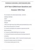 JLTV Test A (2024) Exam Questions and Answers 100% Pass