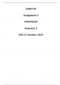 COM3702 Assignment 3 PORTFOLIO Semester 2 DUE 21 October 2024