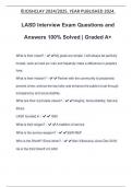 LASD Interview Exam Questions and Answers 100% Solved | Graded A+