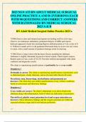 2023 NGN ATI RN ADULT MEDICAL SURGICAL  ONLINE PRACTICE A AND B (2VERSIONS) EACH  WITH 90 QUESTIONS AND CORRECT ANSWERS  WITH RATIONALES/ RN MEDICAL SURGICAL  2023 A & B