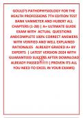 GOULD'S PATHOPHYSIOLOGY FOR THE HEALTH PROFESSIONS 7TH EDITION TEST BANK VANMETER AND HUBERT ALL CHAPTERS (1-28) | A+ ULTIMATE GUIDE EXAM WITH  ACTUAL  QUESTIONS ANDCOMPLETE 100% CORRECT ANSWERS WITH VERIFIED AND WELL EXPLAINED  RATIONALES   ALREAD