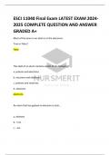 ESCI 11040 Final Exam LATEST EXAM 2024- 2025 COMPLETE QUESTION AND ANSWER  GRADED A+