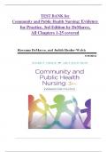 TEST BANK for  Community and Public Health Nursing: Evidence for Practice, 3rd Edition by DeMarco,  All Chapters 1-25 covered and 2024/2025 updated ISBN: 9781975111694