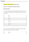 Nursing Test Banks Chapter 47: Bowel Elimination Potter et al.: Fundamentals of Nursing, 9th Edition ,100% CORRECT