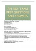 API 580 - EXAM PREP QUESTIONS AND ANSWERS