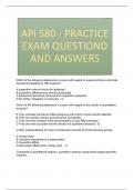 API 580 - PRACTICE EXAM QUESTIOND AND ANSWERS