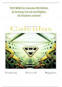 TEST BANK for Calculus 9th Edition by Varberg, Purcell and Rigdon, all Chapters covered ISBN: 9780131429246