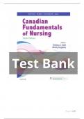 Test Bank for Canadian Fundamentals of Nursing, 6th Edition| Test Bank for Canadian Fundamentals of Nursing 6th Edition by Potter > all chapters 1-48 (questions & answers) A+ guide.