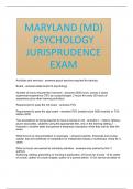 MARYLAND (MD) PSYCHOLOGY JURISPRUDENCE EXAM